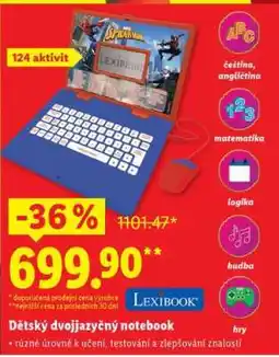 Lidl Dětský dvojjazyčný notebook nabídka