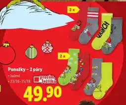 Lidl Ponožky 2 páry nabídka