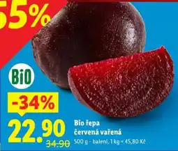 Lidl BIO ŘEPA ČERVENÁ VAŘENÁ nabídka