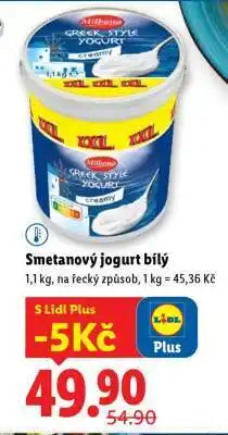 Lidl Smetanový jogurt bílý nabídka