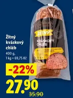Lidl ŽITNÝ KVÁSKOVÝ CHLÉB nabídka