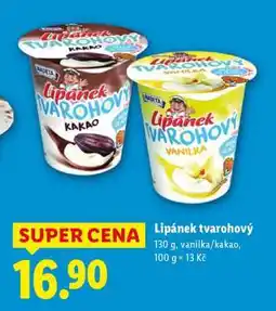 Lidl Lipánek tvarohový nabídka
