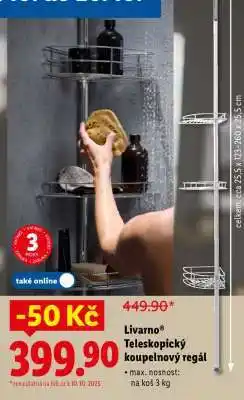Lidl Livarno Teleskopický koupelnový regál nabídka