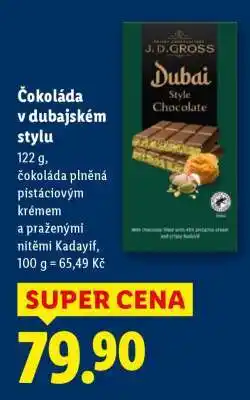 Lidl Čokoláda v Dubajském stylu nabídka