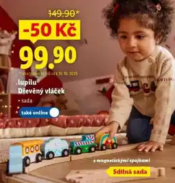 Lidl lupilu Dřevěný vláček nabídka