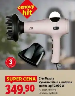 Lidl Cien Beauty Vysoušeč vlasů s iontovou technologií 2 000 W nabídka