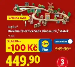 Lidl lupilu Dřevěná železnice Sada dinosaurů / Statek nabídka
