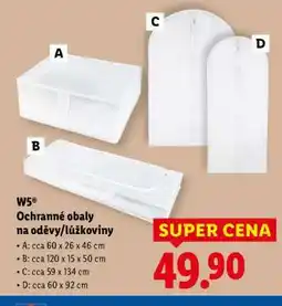 Lidl W5 Ochranné obaly na oděvy/lůžkoviny nabídka