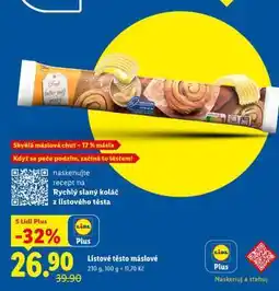 Lidl Listové těsto máslové nabídka