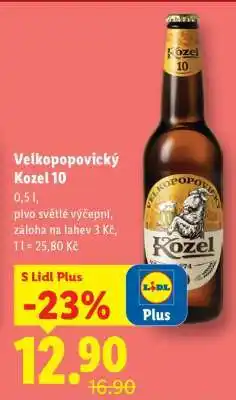 Lidl Velkopopovický Kozel 10 nabídka