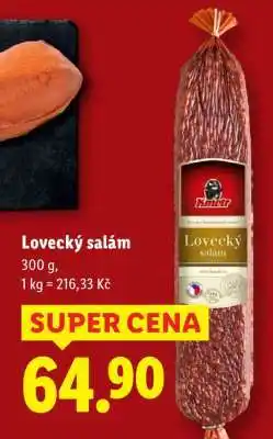 Lidl Lovecký salám nabídka