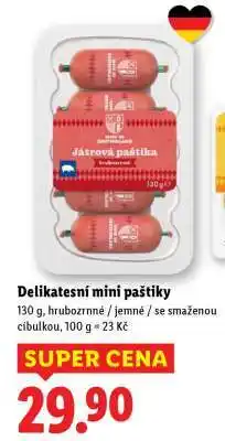 Lidl DELIKATESNÍ MINI PAŠTIKY nabídka