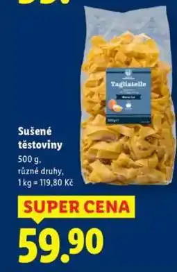 Lidl Sušené těstoviny nabídka