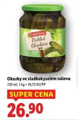 Lidl Okurky ve sladkokyselém nálevu nabídka