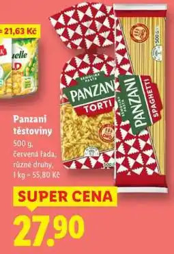 Lidl Panzani Těstoviny nabídka