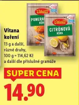 Lidl Vitana koření nabídka