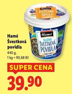 Lidl HAMÉ Švestková povidla nabídka