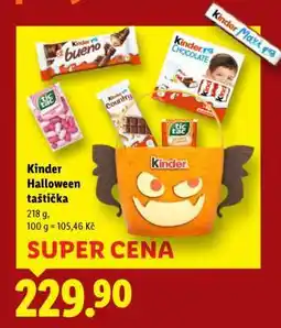 Lidl Kinder Halloween taštička nabídka