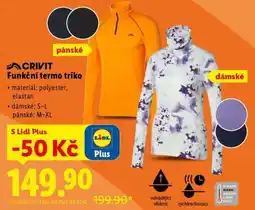 Lidl CRIVIT FUNKČNÍ TERMO TRIKO nabídka