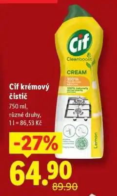 Lidl Cif KRÉMOVÝ ČISTIČ nabídka