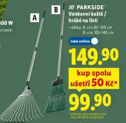 Lidl PARKSIDE Venkovní koště / hrábě na listí nabídka