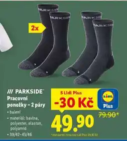 Lidl PARKSIDE Pracovní ponožky – 2 páry nabídka