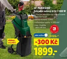 Lidl PARKSIDE Zahradní nožový drtič 2400 W nabídka