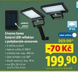 Lidl LIVARNO HOME Solární LED reflektor s pohybovým senzorem nabídka