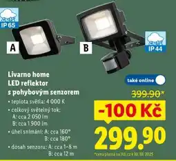 Lidl Livarno home LED reflektor s pohybovým senzorem nabídka