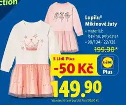 Lidl Lupilu Mikinové šaty nabídka
