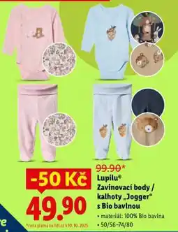 Lidl Lupilu Zavínovací body / kalhoty „Jogger“ s Bio bavlnou nabídka