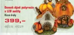 Uni Hobby Domek dýně polyresin s LED světly nabídka