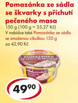 CBA Pomazánka ze sádla se škvarky s příchutí pečeného masa nabídka
