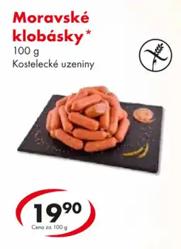 CBA Moravské klobásky nabídka
