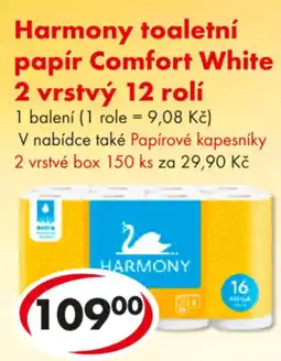 CBA Harmony toaletní papír Comfort White 2 vrstvý nabídka