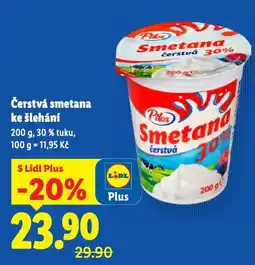 Lidl Čerstvá smetana ke šlehání nabídka