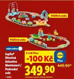 Lidl Lupilu dřěvěná železnice podvodní svět nabídka