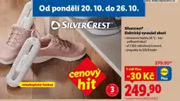 Lidl Silvercrest elektrický vysoušeč obuvi nabídka