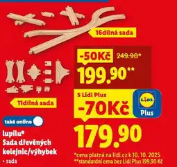 Lidl Lupilu sada dřěvěných výhybek nabídka