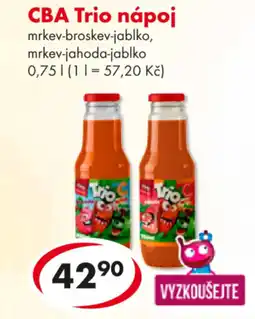 CBA CBA Trio nápoj mrkev-broskev-jablko, mrkev-jahoda-jablko nabídka