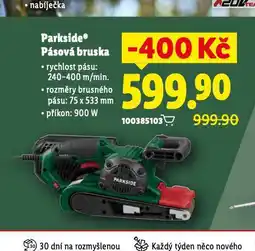 Lidl Parkside pásová bruska nabídka