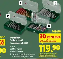 Lidl Parkside šroubovacích bitů nabídka