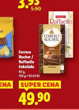 Lidl Raffaello čokoláda nabídka