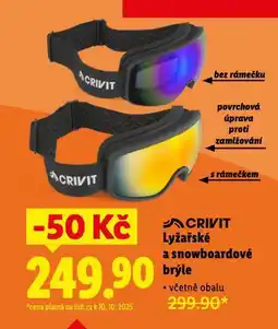 Lidl Lyžařské a snowboardové brýle nabídka
