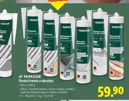 Lidl Parkside těsnicí hmoty a akryláty nabídka