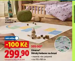 Lidl Livano dětský koberec na hraní nabídka