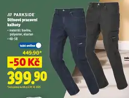 Lidl Džínové pracovní kalhoty nabídka