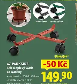 Lidl Parkside teleskopický vozík na rostliny nabídka