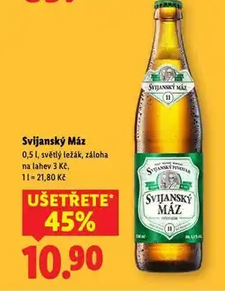 Lidl Pivo svijanský máz nabídka