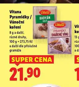 Lidl Vitana vánoční koření nabídka